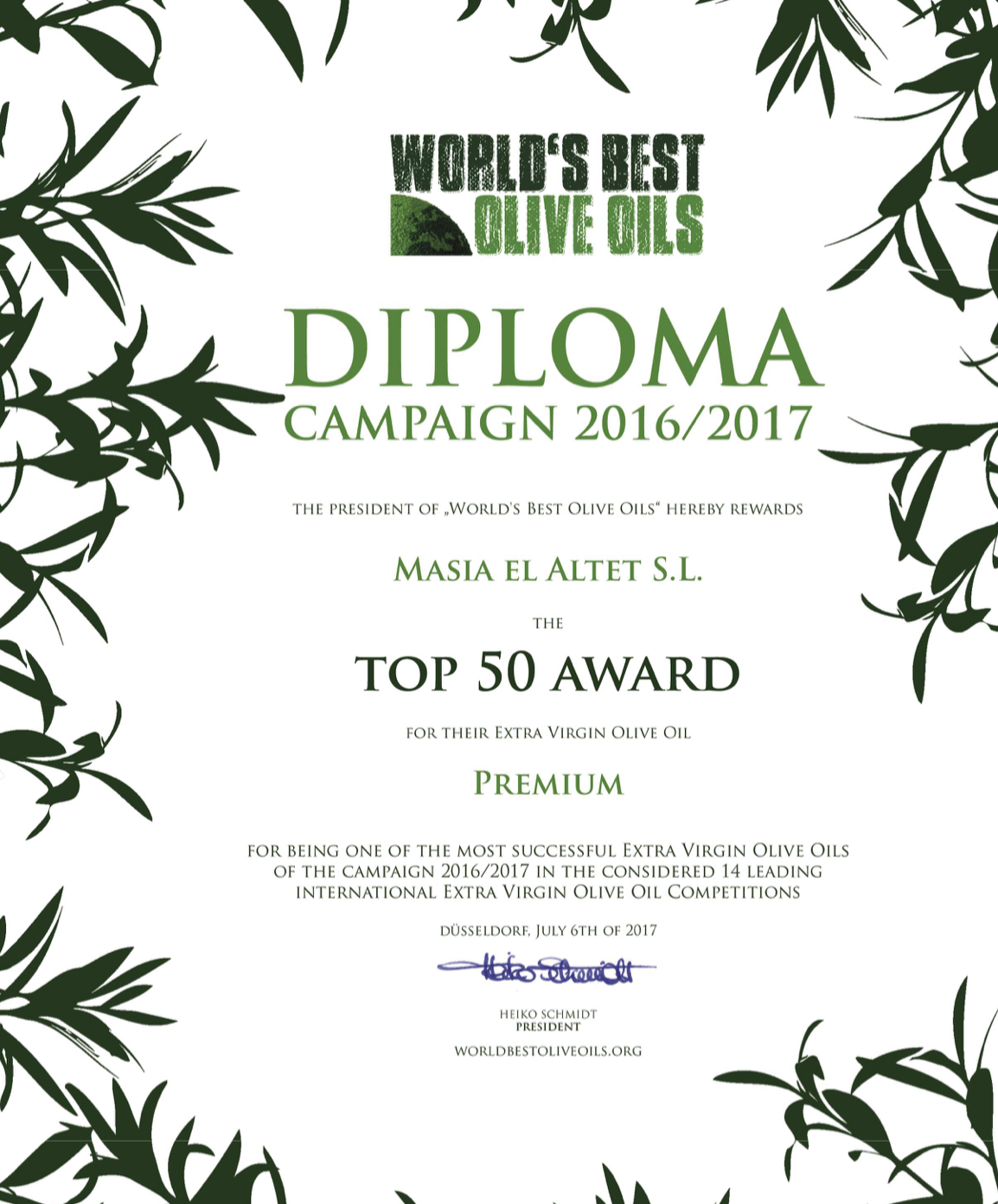 TOP 50 WORLD´S BEST OLIVE OILS