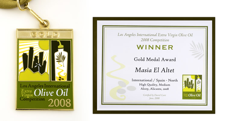 Medalla de Oro en el Certamen Internacional que premia la calidad de los aceites de oliva virgen extra, Los Ángeles Internacional